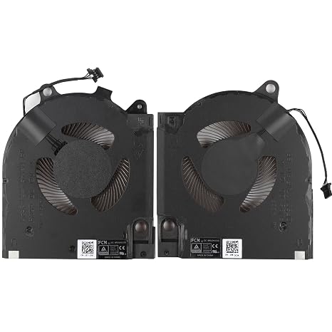 Replacement New Laptop CPU+GPU Cooling Fan for Dell 2021 G15 5510 RTX3060 G15 5510 RTX3050 G15 5511 RTX3050 G15 5515 RTX3050 Series DFSCK22105182Q FN9R DFSCK22115181T FN9S DC12V Fan
