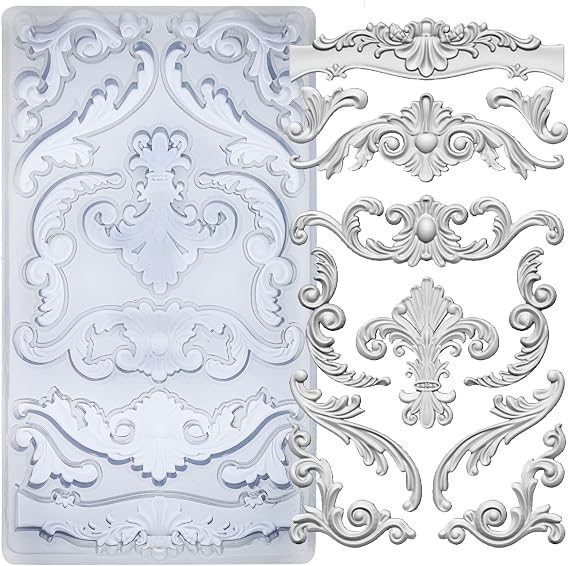 Scrollworks Mould for Polyclay Air Dry Clay Plaster