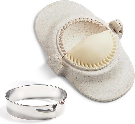 Dumpling Maker Set with Dough Cutter Empanada press mold Dumpling Mold Set for Pastelitos, Calzone,Pierogi, Chinese Dumpling Turnovers, Experience kit Effortlessly Make Perfect Dumplings(3")