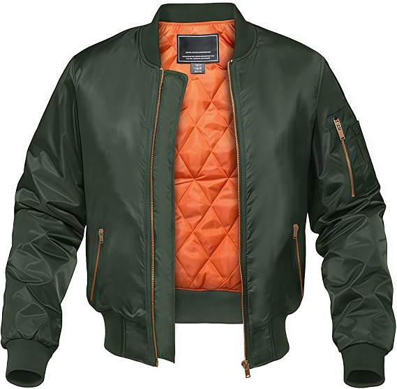 KEFITEVD Bomber Jacket Men Winter Military Flight Mens Jacket Windproof Warm Cargo Coats with 4 Pockets