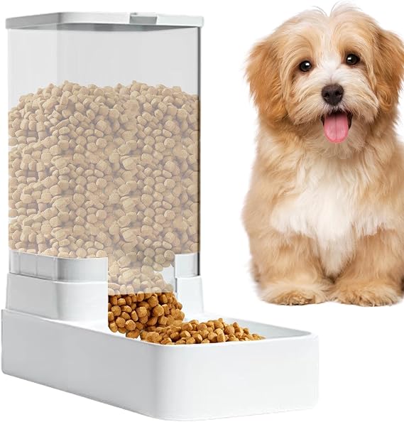 Automatic Pet Feeder, Feeding Watering Supplies, Auto gravit Pet Feeder Bowl, Pets Automatic Feeder and Waterer, 3.8L Cat Feeder Water Dispenser grav ity Food Feeder and Waterer Big Capacity (feeder)
