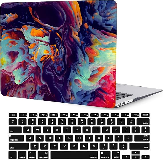 Laptop Shell Case Compatible with New Macbook Pro 16 inch Case 2021 Release A2485 with Liquid Retina XDR Display and Touch ID, Hard Shell Laptop Cover & Keyboard Cover - 3D Dark pattern