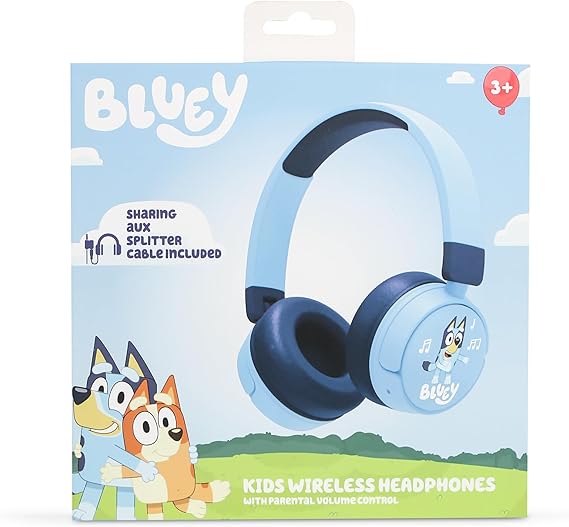 OTL Technologies Bluey BL1076 Wireless Bluetooth Kids Headphones - Blue