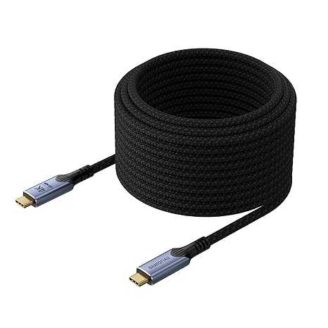 Type c to Type c Cable,20gbps USB c 3.2 gen 2,4k@60Hz Video,usbc Cable Monitor,240w USB c Cable,high Speed USB c Cable,20FT USB c Cord Compatible with Thunderbolt 4/3