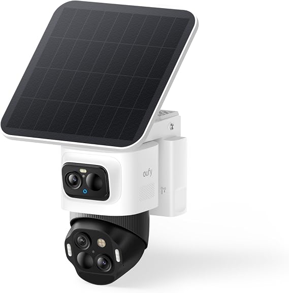 eufy Security eufyCam S4, 4K Güneş Kamerası, 3 Lensli PTZ, 360° Kapsama