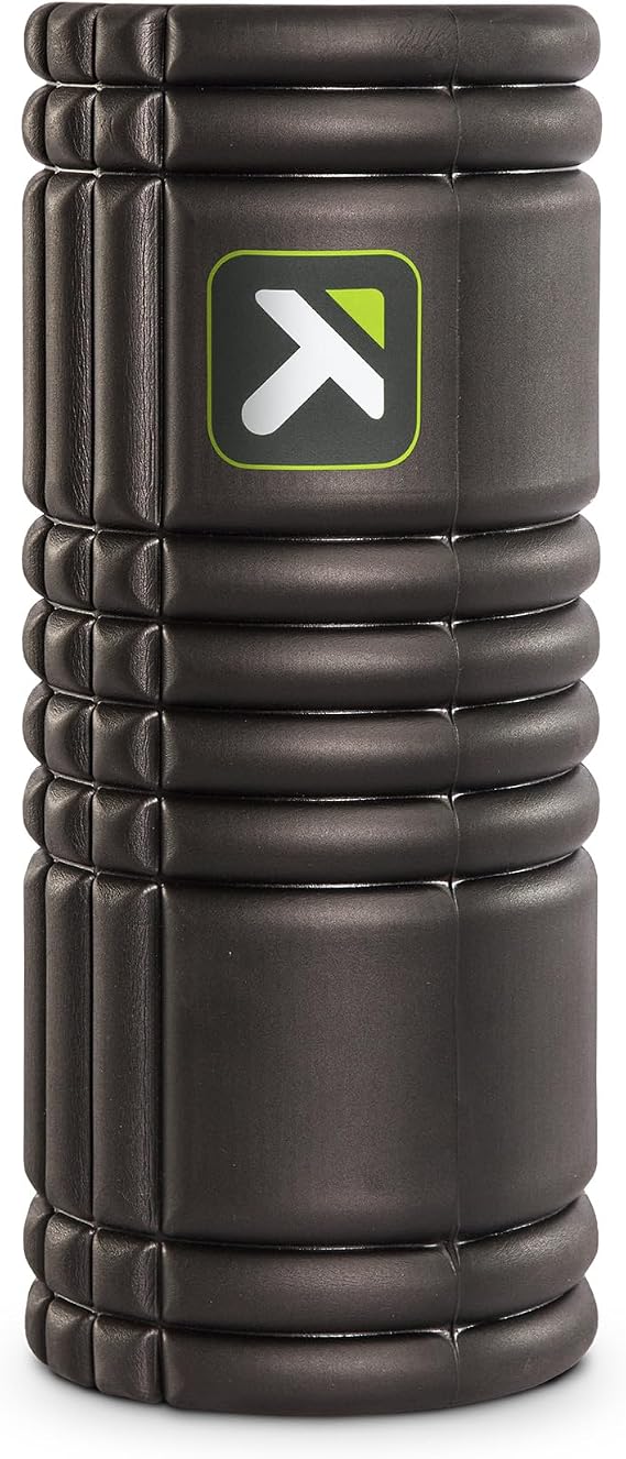 Triggerpoint Grid Foam Roller, Myofascial Release, Stretch Roller, Massage Roller, Self-Care, Recovery, EVA Material, Durable, Sports, Desk Work, Black