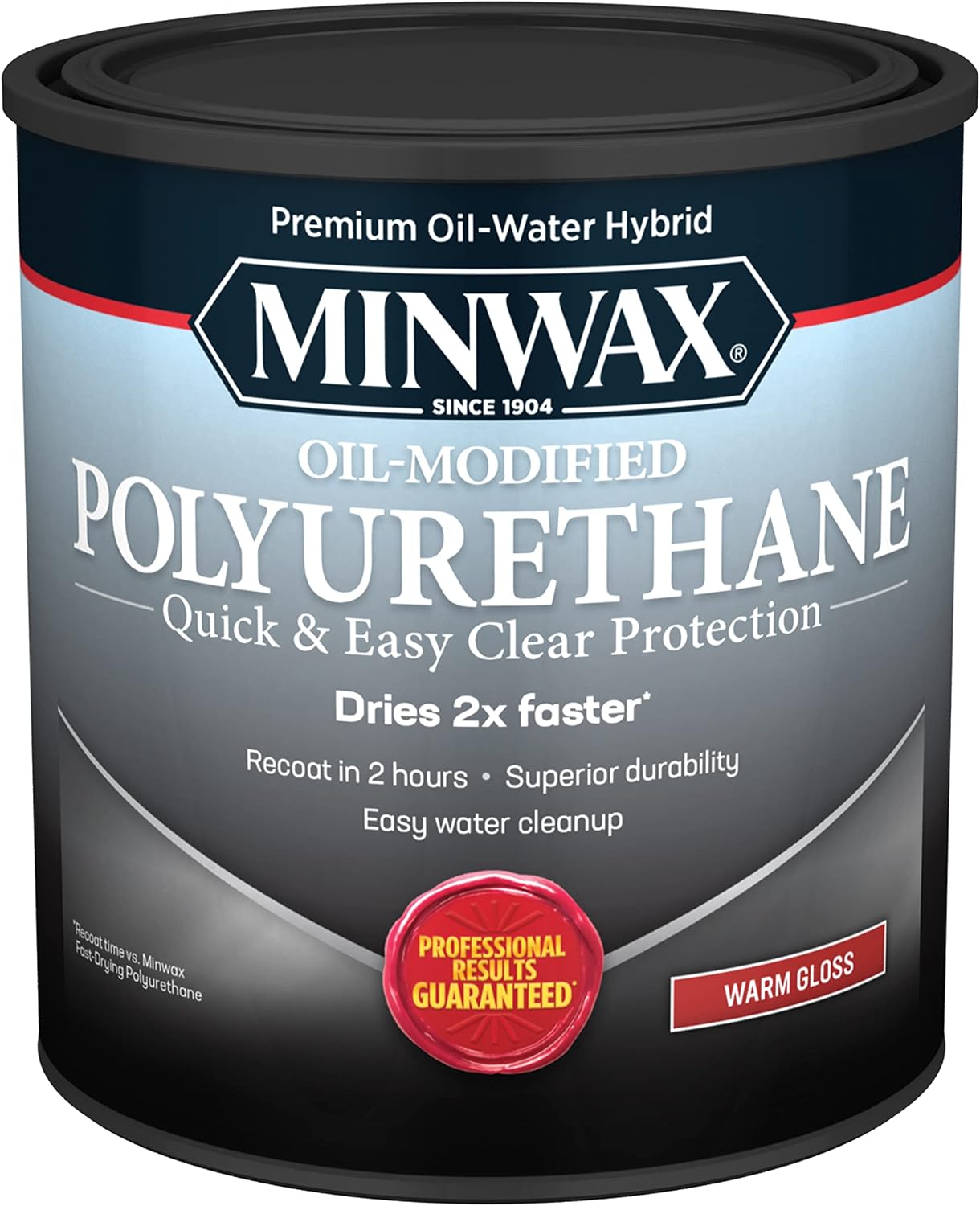 Minwax 630150444 Water Based Oil-Modified Polyurethane, Quart