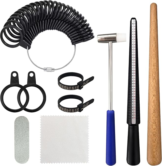 ZUYIST 10 PCS Ring Sizer UK Suits, Ring Measurement Tool UK Sizes