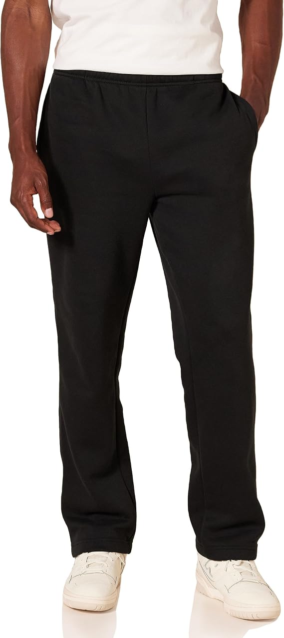 Amazon Essentials Men's Fleece Open Bottom Sweatpant (Available in Big and Tall)