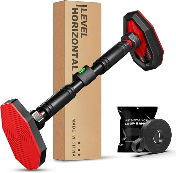 Pull Up Bar for Door Frame - Screwless Installation, Adjustable 76-100cm, Max Load 200kg - Multi-Functional Pull Up & Push Up Bar for Home Gym Fitness