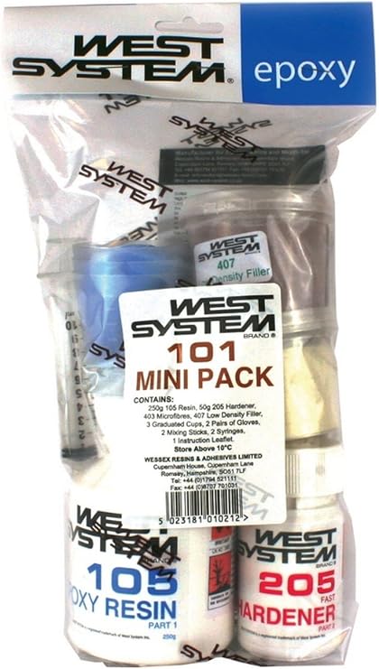 West System West-System-101-mini-Pack-epoksi reçine-Repair-Kit-ideal-for-küçük bir-Boat tamirat