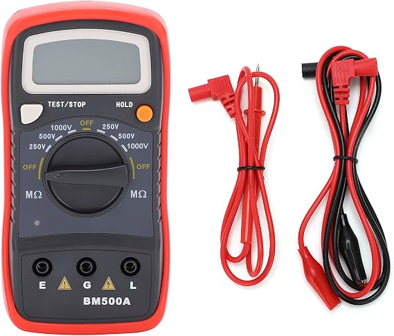 BM500A 1000V Digital Insulation Resistance Tester Megger Insulation Tester Megohmmeter for Electrician Test