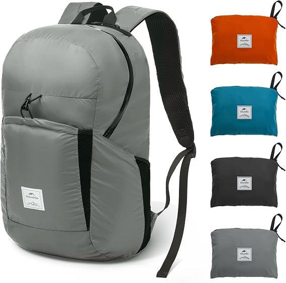 Naturehike Ultralight Backpack Foldable Backpack 22L/30L Trekking Backpack Men Women Hiking Backpack Waterproof Daypack Small Daypack for Camping Cycling Sports Hiking (Grey 30L)