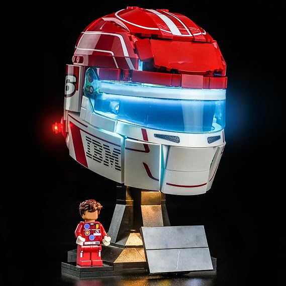 Light Set Compatible with LEGO Scuderia Ferrari HP Charles Leclerc Helmet