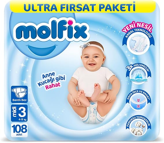 Molfix 3D Midi Ultra Fırsat Paketi, 108 Adet