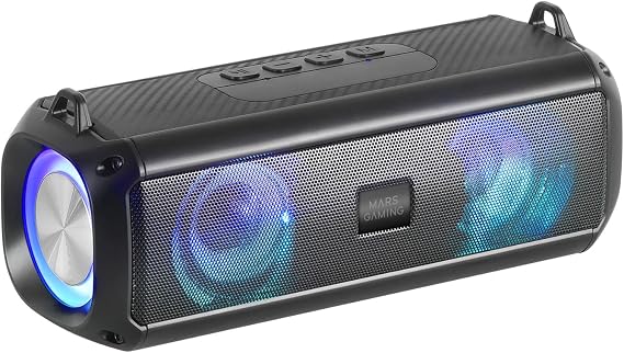 Mars Gaming MSB-XT, Portable Speaker + Sound Bar 2in1, Dynamic RGB Lighting, 4 Drivers 20W Sound System, Bluetooth 5.3 Speaker + AUX/MicroSD/USB/FM Radio, Black