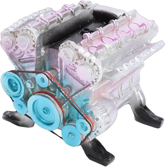 Pssopp Car Engine Model Kit Simulated Engine Model Kit, Sculpture Desktop Ornament Mechanical Science Education Toy for Teens Kids Boys Handicrafts