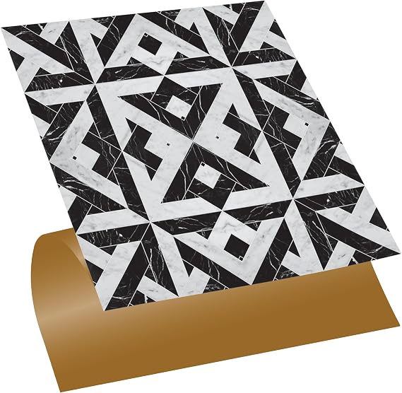 Tink Kendinden Yapışkanlı Fayans Çıkartması, Zemin Duvar Kaplama, Yapışkanlı Fayans Kaplama PVC Karo Mermer 008 Desenli 30x30 cm (56 Adet / 5 m²)