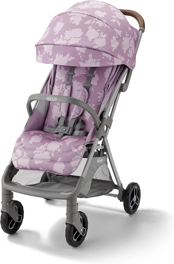 Graco Ready2Jet Compact Stroller - Automatic Folding Compact Travel Stroller Lilac Mod