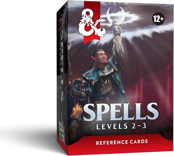 Dungeons & Dragons Reference Cards - Spells (Levels 2-3) | D&D Accessories (English Version)