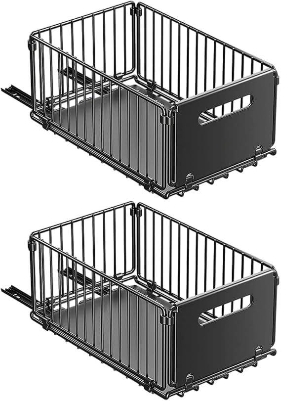 Cabinet Pull Out Organizer 2 Pieces Condiment Storage Rack