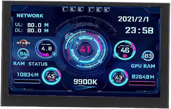 5 Inch IPS USB for Sensor Panel PC Temperature Display 800 x 480 Pixel Computer Sensor Panel for Hardware Monitoring
