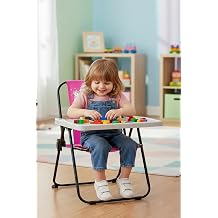 Exent Kids 2–6 Yaş, Rainbow Unicorn Katlanır Oyun Aktivite Masası, Tak-Çıkar Masa ile-PEMBE