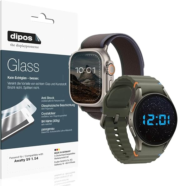 dipos 2x 9H Clear Screen Protector for Awatty S9 1.54