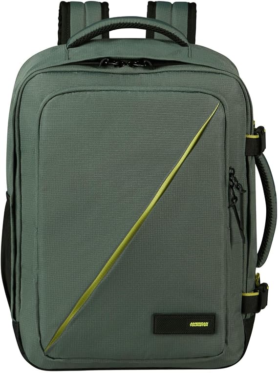 American Tourister Take2Cabin – Wizz Air/Vueling Cabin Bag 30 x 20 x 40 cm, 26.5 L, 1.6 kg, Carry-on Luggage, Airplane Backpack S/M Under Seat, Green (Dark Forest)