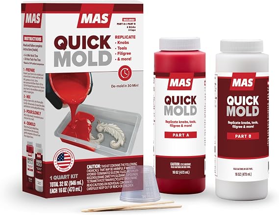 MAS Quick Mold Fast-Cure Silicone Mold Making Compound 16 oz