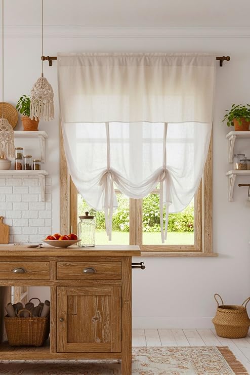 Cotton Maison Potlu Tül Perde Retro 120x200, 120 x 200, 4464, Krem