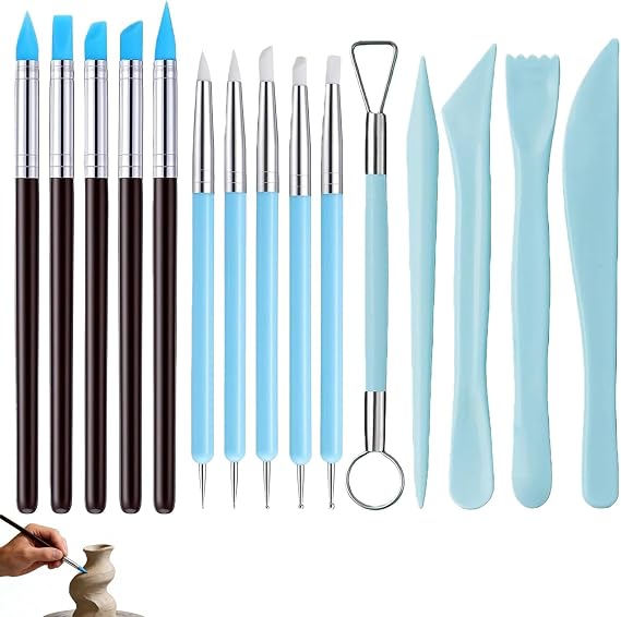 15pcs Clay Sculpting Tools, Clay Tools Embossing Tool Multi-Functional