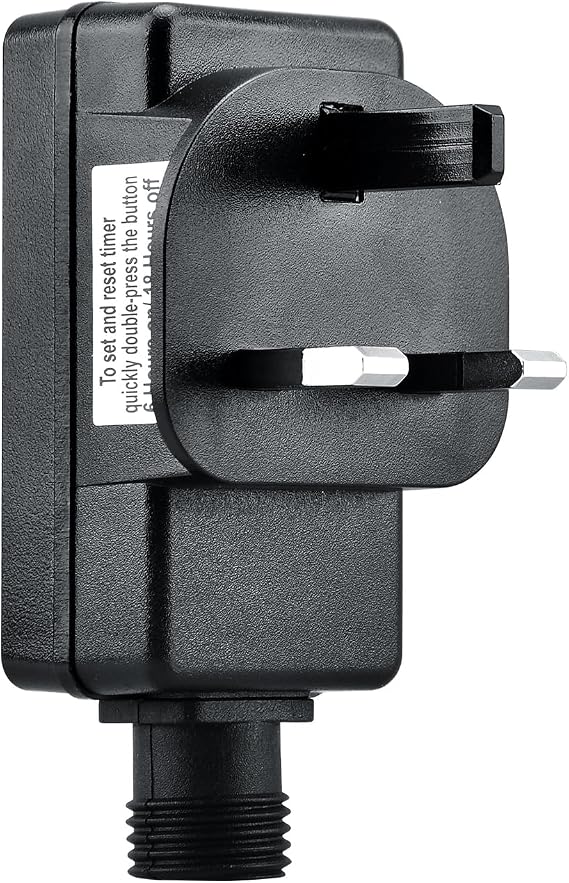 Transformer Plug for Christmas Lights, Cshare 31V 6W Outdoor Adapter Replacement Plug with Timer 8 Modes Waterproof Power Supply for Christmas Tree Lights, Icicle String Light