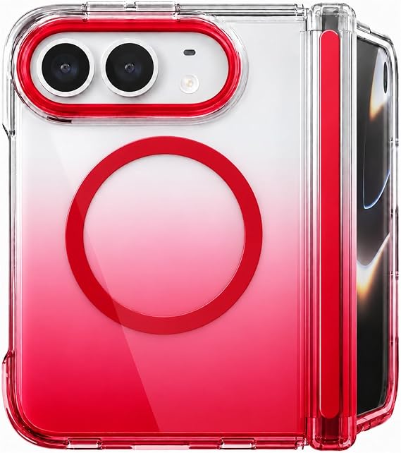 Guppy for iPhone Duo グラデーション マグネット スマホケース レッド