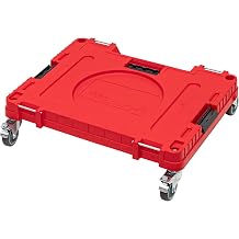 Qbrick - System ONE Transport Platform Workshop RED Ultra HD - Board Transport - Rolling Tray Organiser Storage for Tools Set and Accessories with High Capacity of 120kg