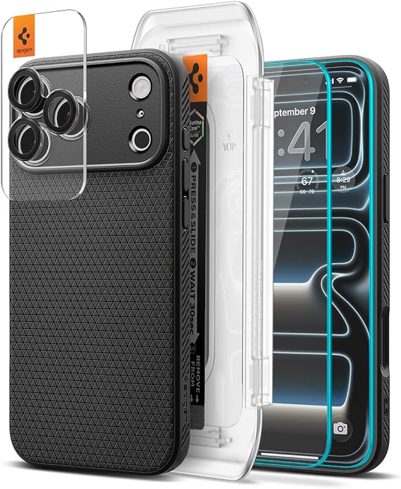 Spigen Liquid Air Bundle - Case & Screen/Camera Protector for iPhone 18 Pro Max / 17 Pro Max
