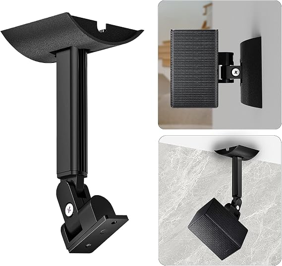 Dinghosen Speaker Wall Mounting Bracket or Ceiling Speaker Mount for Samsung SWA-9100S SWA-9200S SWA-9000S SWA-8500S Rear Speakers, Tilt and Swivel Adjustable Mount for Samsung Speakers with Keyhole
