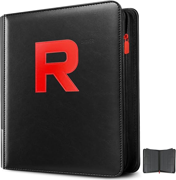 Ravaver オーバーサイズ トップローダーバインダー 9ポケット 252トップローダーホルダー ブラック