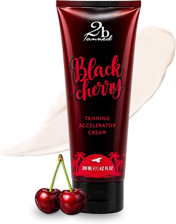 2bTanned Tanning Accelerator Cream, Sunbed Cream Enhanced with Thalitan & Tyrosine For A Deeper Tan, Hydrating Tanning Lotion with Shea