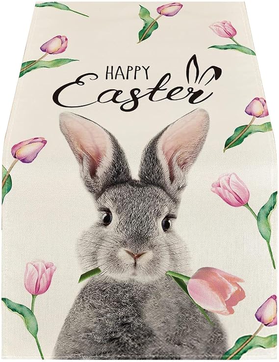 Easter Table Runner - Easter Linen Table Runners - Naufant Easter Table