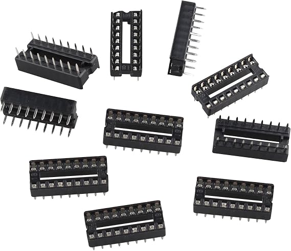 10PCS 18 Pin 2.54mm Pitch DIP/DIL IC Sockets Solder Type Adaptor