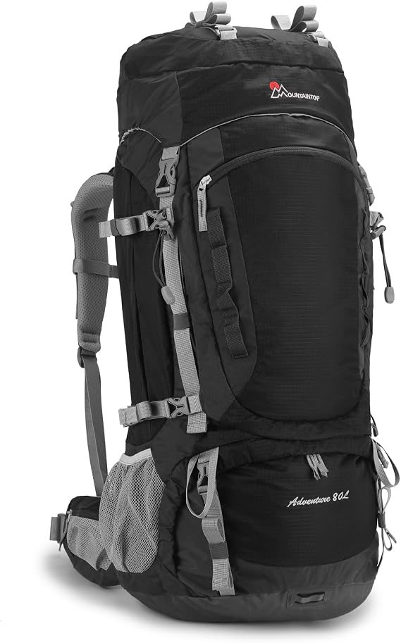 MOUNTAINTOP マウンテントップ Backpack, 21.1 gal 80 L Mountain Climbing Backpack, Waterproof, Large Capacity, Lightweight, For Tent Camping, Hiking Backpack, Large Size, Camping, Disaster Prevention