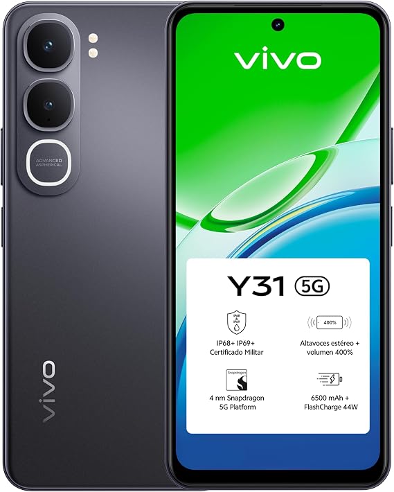 vivo Y31 5G 6GB+256GB Camera 50MP Screen 6.72" 6500mAh IP68 Android 15 [Energy Class B]
