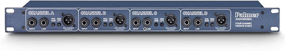 Palmer PAN 03 PASS DI-Box 4-Channel Passive Blue 19 Inch Housing