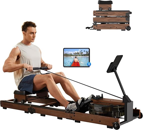 Rowing Machine for Home Water Resistance Rower Machine 180KG WeightCapacity