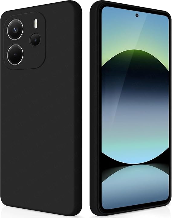 Ehr. Xiaomi Redmi Note 14 4G ile Uyumlu Lansman Kılıf, İçi Kadife Silikon, Kamera Çıkıntılı Koruyucu, Leke Tutmaz ve Darbe Emici Şık Kapak (Siyah, Xiaomi Redmi Note 14 4G)