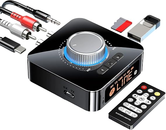 Bluetooth 6.0 Receiver for HiFi, Bluetooth TV Adapter with Volume Control