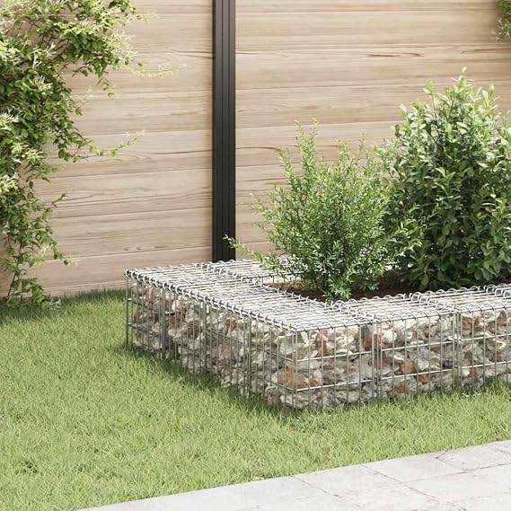 Myheimly Gabion Stone Gabion Wire Basket Wall Pillar Wall Wire Basket for Outdoor Use Gabion Basket Stone Gabion Galvanised Iron Gabion 30 x 30 x 30 cm