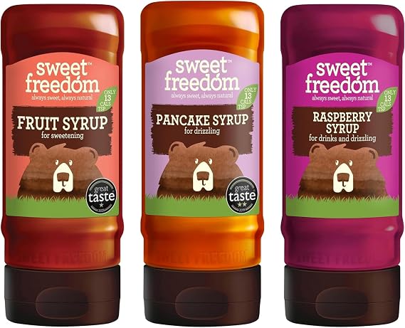 Sweet Freedom Fruity Syrup Variety Bundle 350 g (Pack of 3)