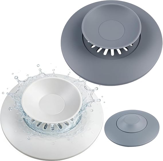 2pcs Universal Bath Plug 11cm Silicone Sink Strainer